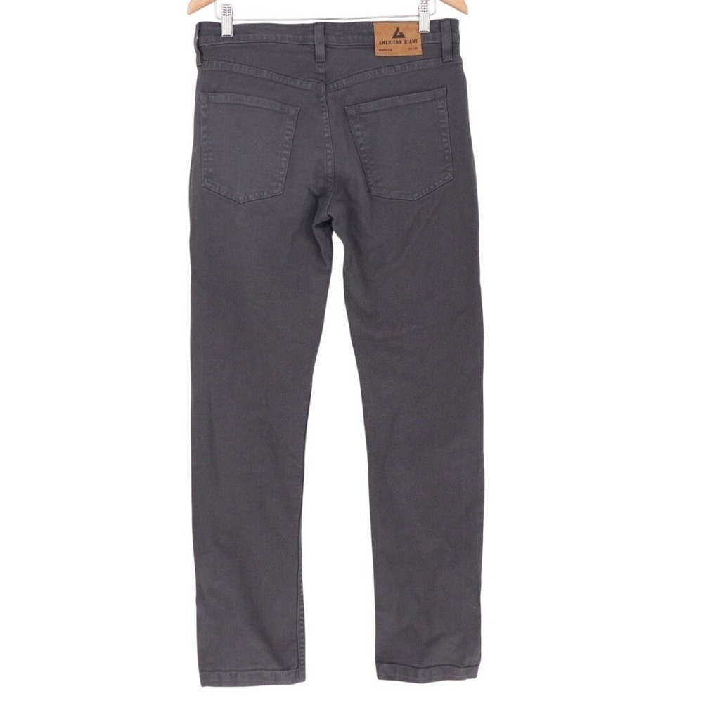 American Giant Roughneck Jeans Women 30X32 Charcoal Gray Cotton Stretch Straight - Picture 5 of 6